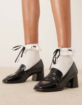 New Look - Mocassins à talon - Noir