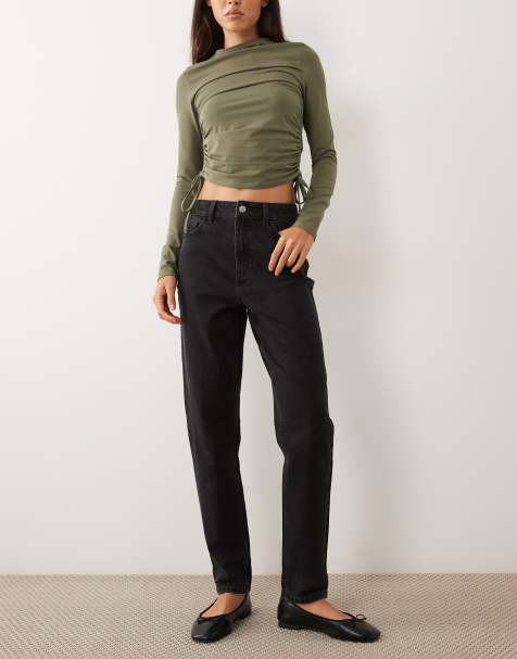 New Look mom jeans in black - view 1