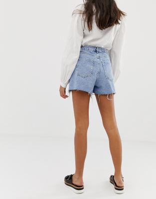 denim mum shorts