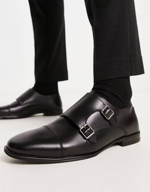 New Look monk strap shoes in black | ASOS