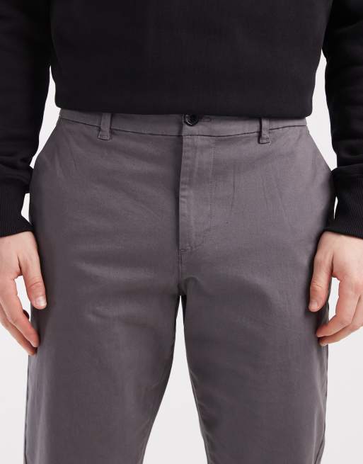 New Look – Mörkgrå chinos med smal passform, 5 av 5