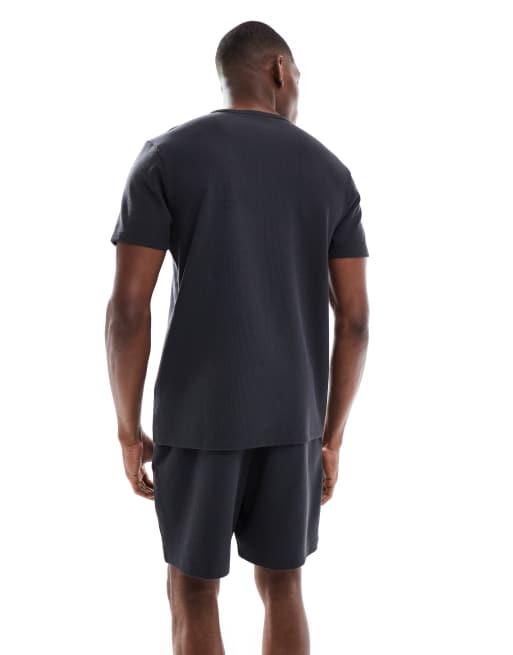 New Look – Mörkgrå, våfflad pyjamastopp, del av set, 3 av 5