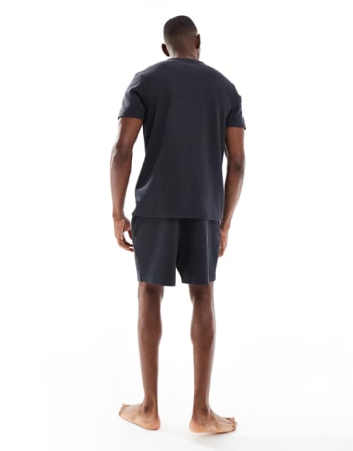 New Look – Mörkgrå, våfflad pyjamastopp, del av set, 5 av 5