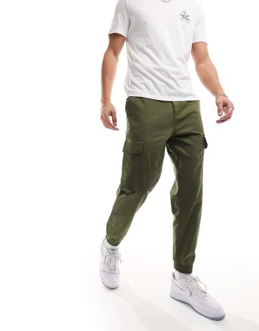 New Look – Mörkt kakifärgade cargobyxor, 4 av 5