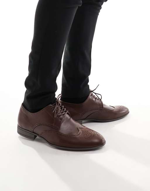 New Look - Mørkebrune ensfarvede brogues