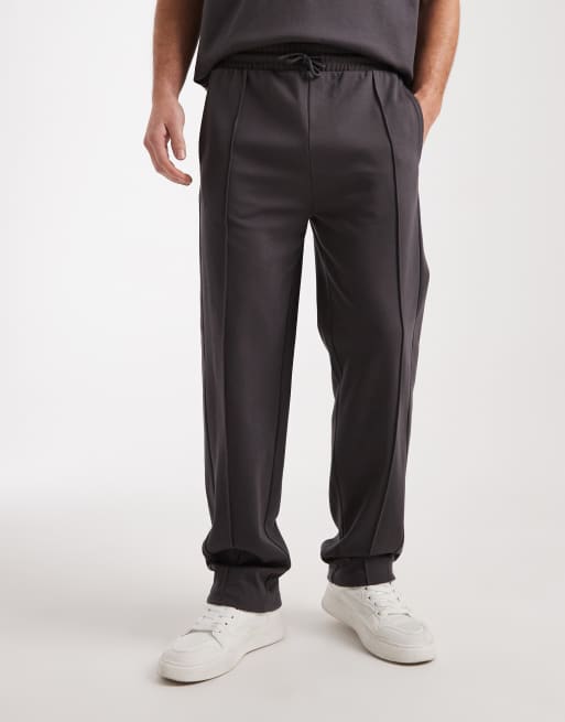 New Look - Mørkegråt sæt med oversized firkantet T-shirt og joggingbukser, 3 af 3
