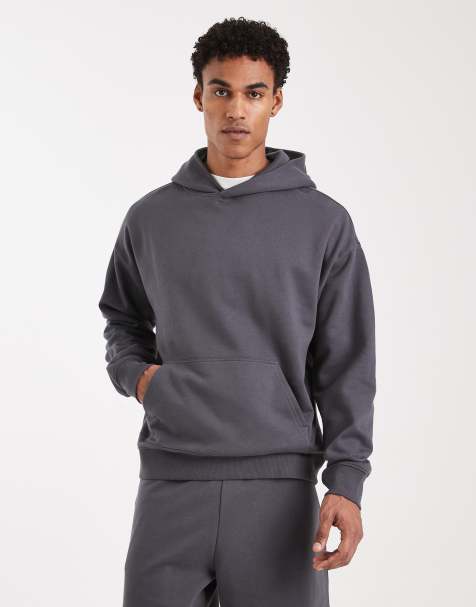 New Look - Mørkegrå oversized hættetrøje - Del af sæt - view 1