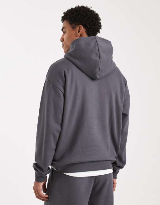 New Look - Mørkegrå oversized hættetrøje - Del af sæt, 3 af 5