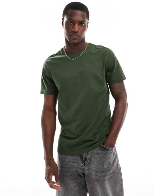 New Look - Mørkegrøn t-shirt med rund hals, 4 af 4
