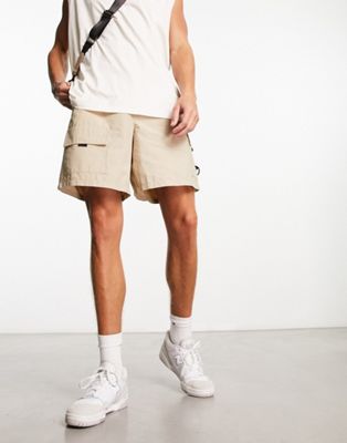 New Look multi pocket shorts in stone - ASOS Price Checker
