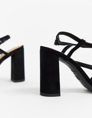 new look grey heeled sandals