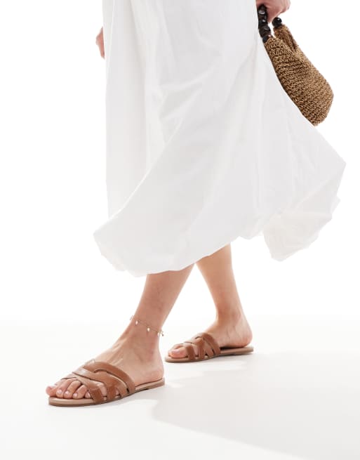 New Look multistrap sandals in tan | ASOS
