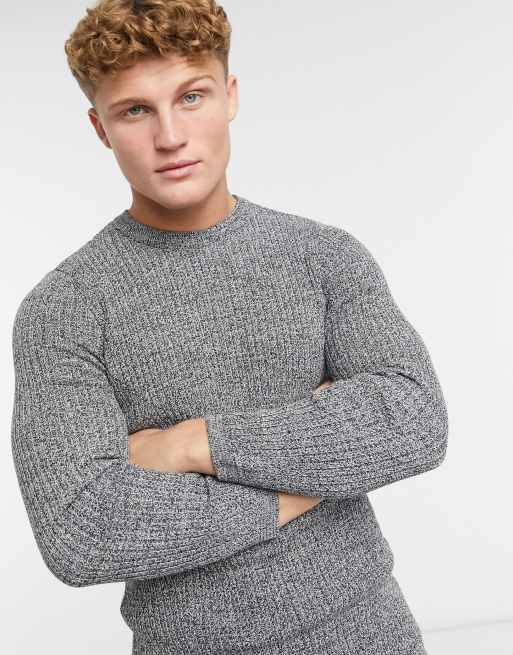 Muscle fit 2025 knitted jumper