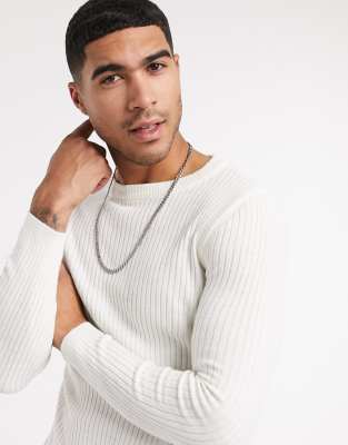 off white crew neck jumper