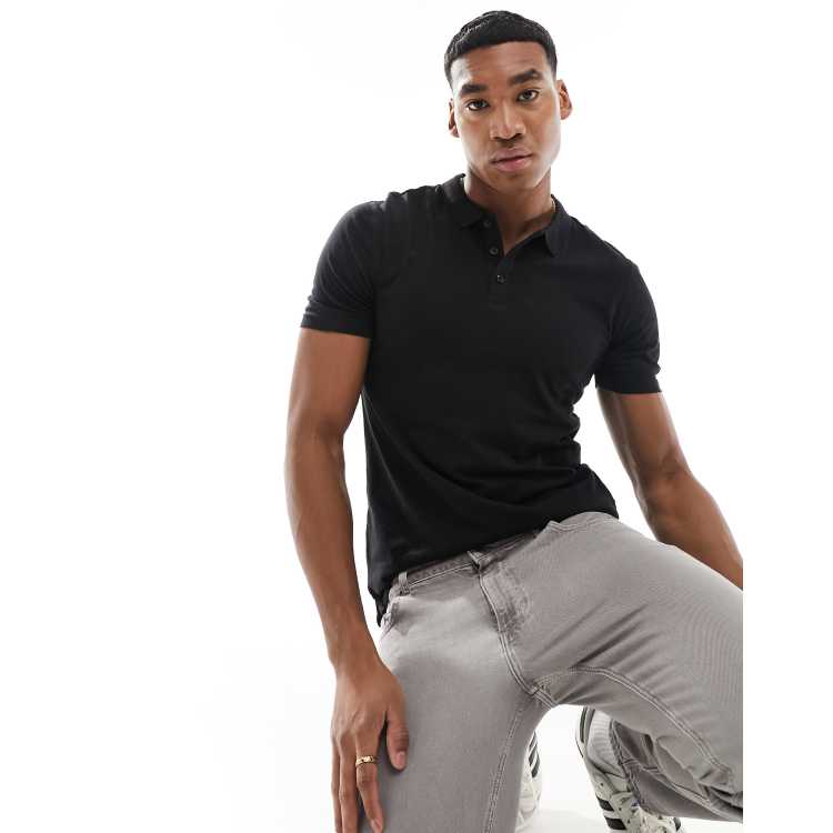 New Muscle Polo Shirts for Men Dark Grey - Shirts