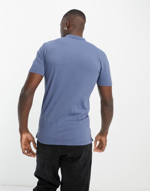 New Look Muscle Fit Polo Shirt In Navy | ASOS