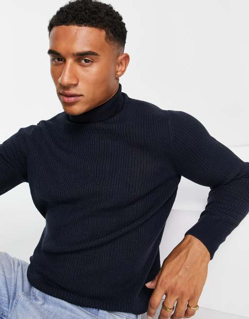 Roll neck hotsell muscle fit