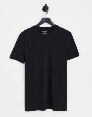 New Look New Look muscle fit t-shirt in black
