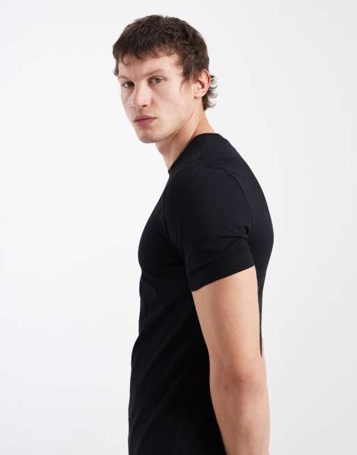 New Look muscle fit t-shirt in black , 5 of 5