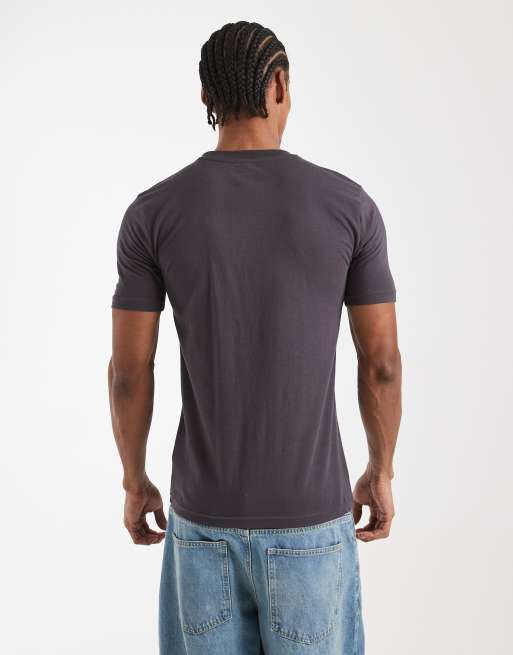 New Look - Muscle fit T-shirt in donkergrijs, 3 van 5