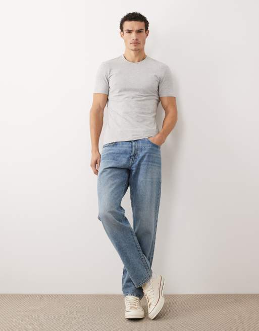 New Look muscle fit t-shirt in grey marl, 3 of 5