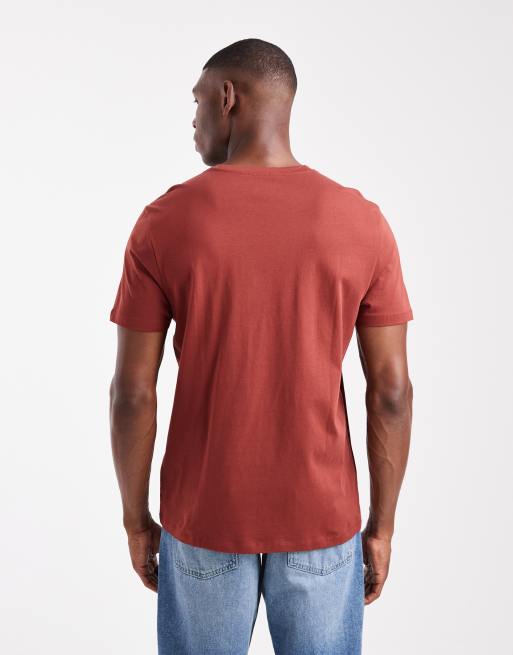 New Look - Muscle fit T-shirt in roestbruin, 3 van 5