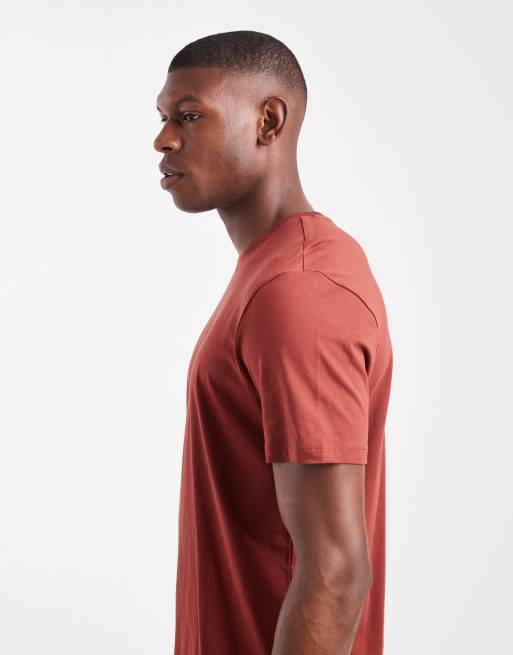 New Look - Muscle fit T-shirt in roestbruin, 5 van 5