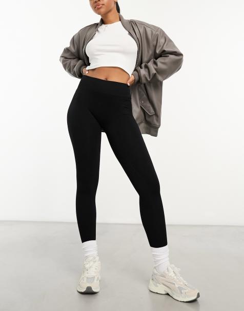 New Look - Legging met fleecevoering in grijs