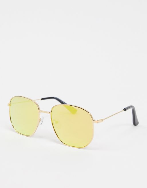 New Look - Navigator - Occhiali da sole gialli