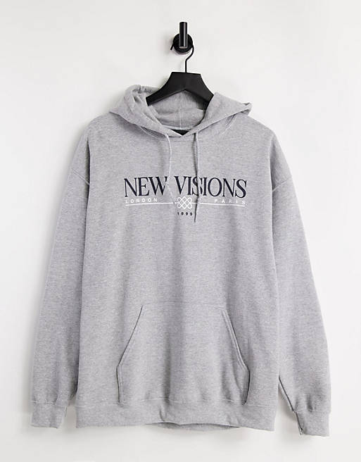 New Look new visions hoodie in grey