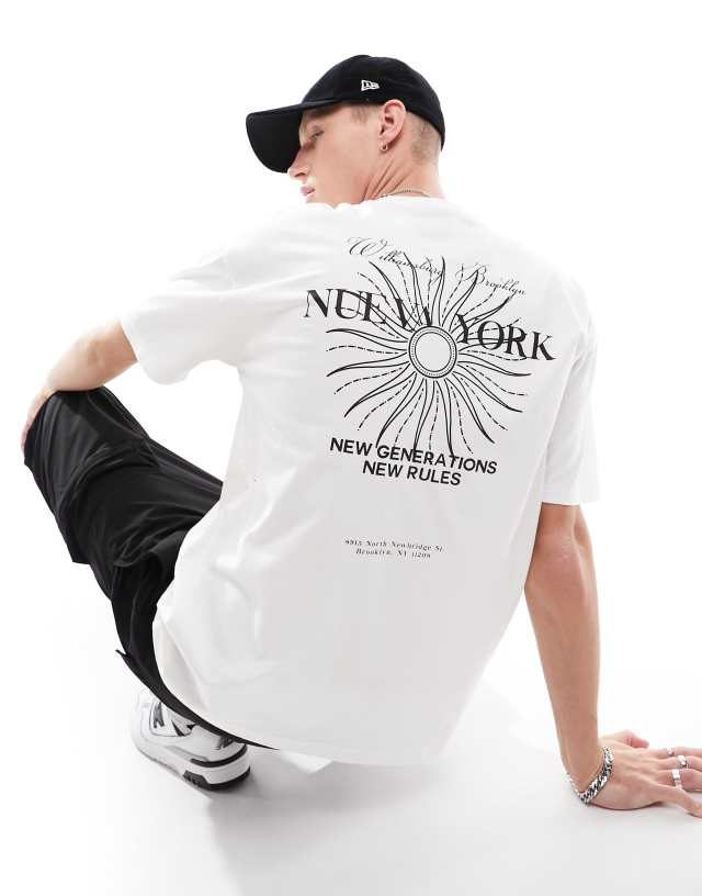 New Look - 'new york' graphic tee in white