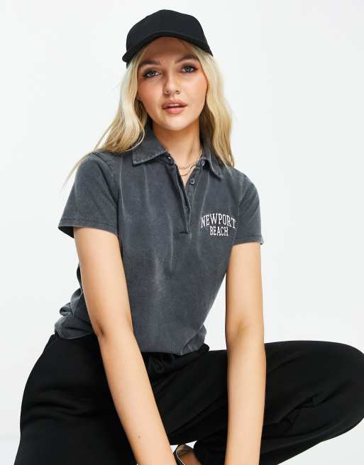 New Look - Newport - Poloshirt met logo in grijs, 3 van 4