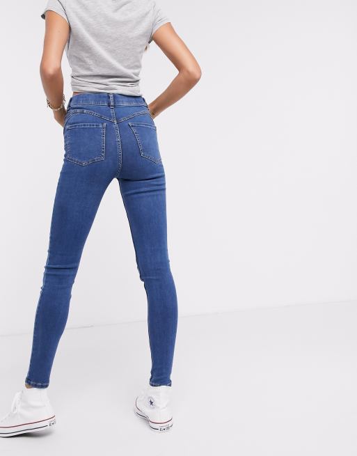 New Look – Niebieskie modelujące sylwetkę jegginsy, 2 z 4