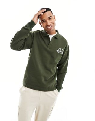 Pull&Bear New York Jets hoodie in bottled green