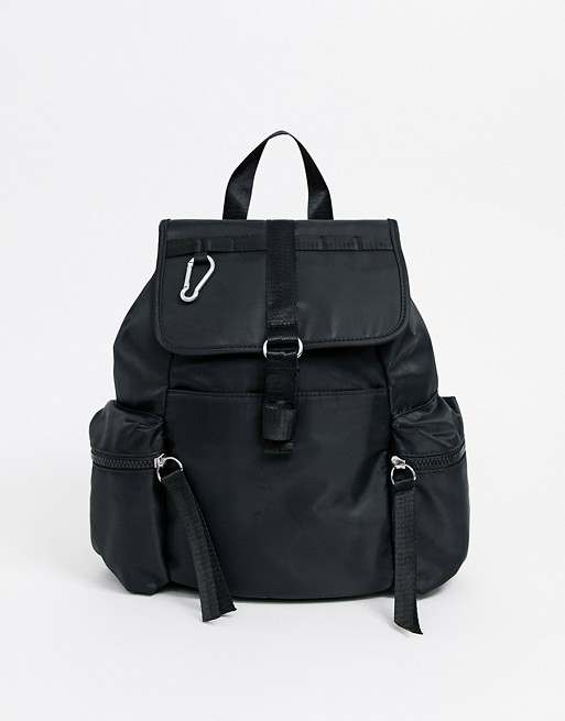 New Look nylon backpack in black