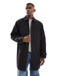 [New Look] New Look nylon car coat in black XL 01 - black