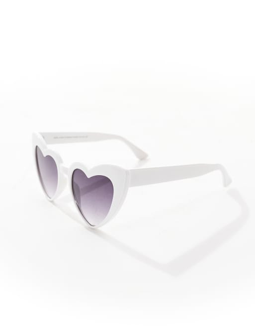 New Look - Occhiali da sole bianchi a cuore, 2 di 3