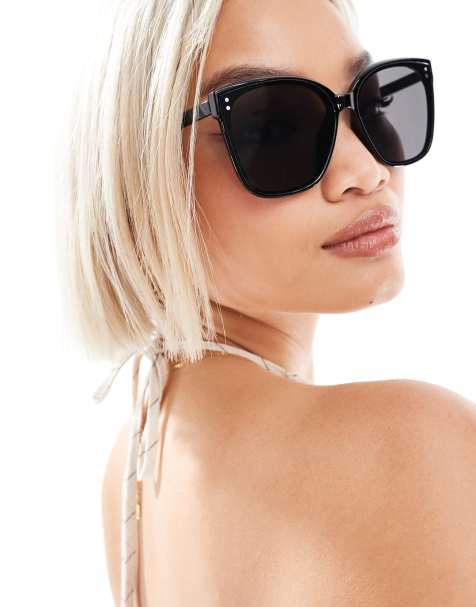 New Look - Occhiali da sole neri oversize con montatura in plastica - view 1