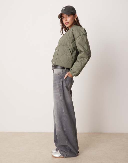 New Look – Ocieplana kurtka bomberka w kolorze khaki, 3 z 4