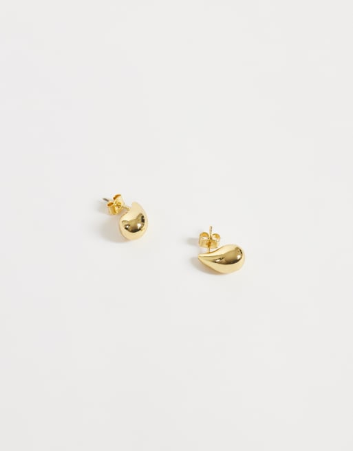 New Look Ohrstecker in Tropfenform in Gold, 3 von 4