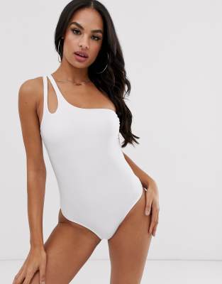 new look white swimming costume