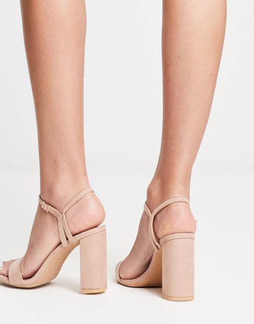 New look nude block hot sale heels