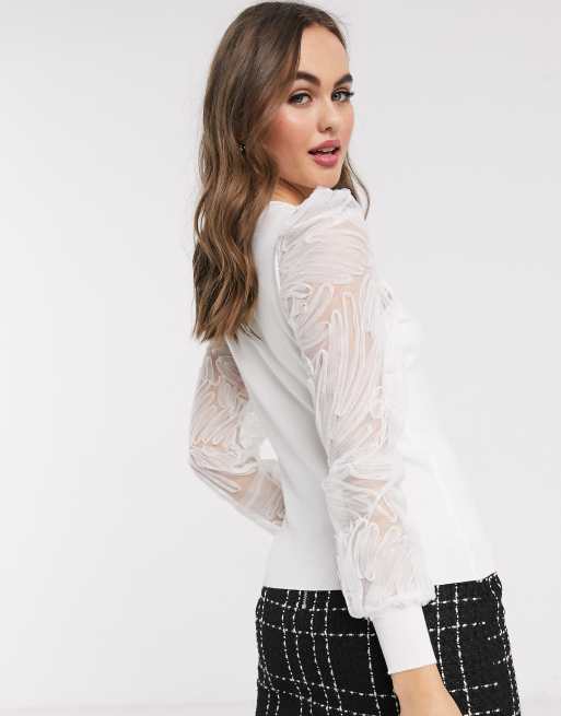 Organza sleeve clearance jumper