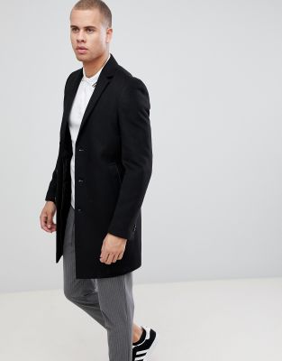 New Look overcoat in black | ASOS