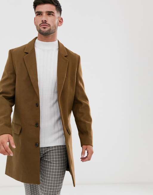 New look hot sale mens overcoat