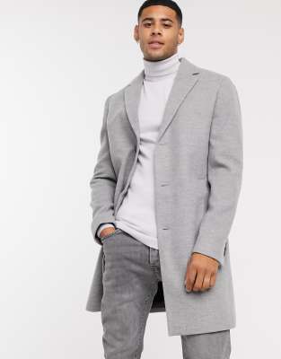 New Look overcoat in grey | ASOS