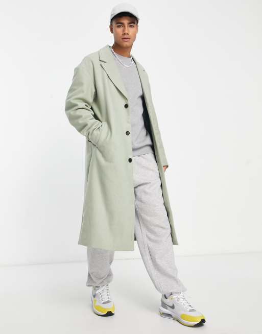 Khaki 2024 overcoat mens