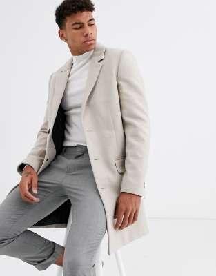 New Look overcoat in mink | ASOS