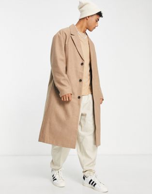 New Look overcoat with wool in camel