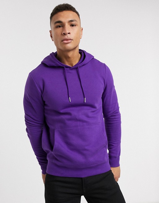 New Look overhead hoodie in bright purple